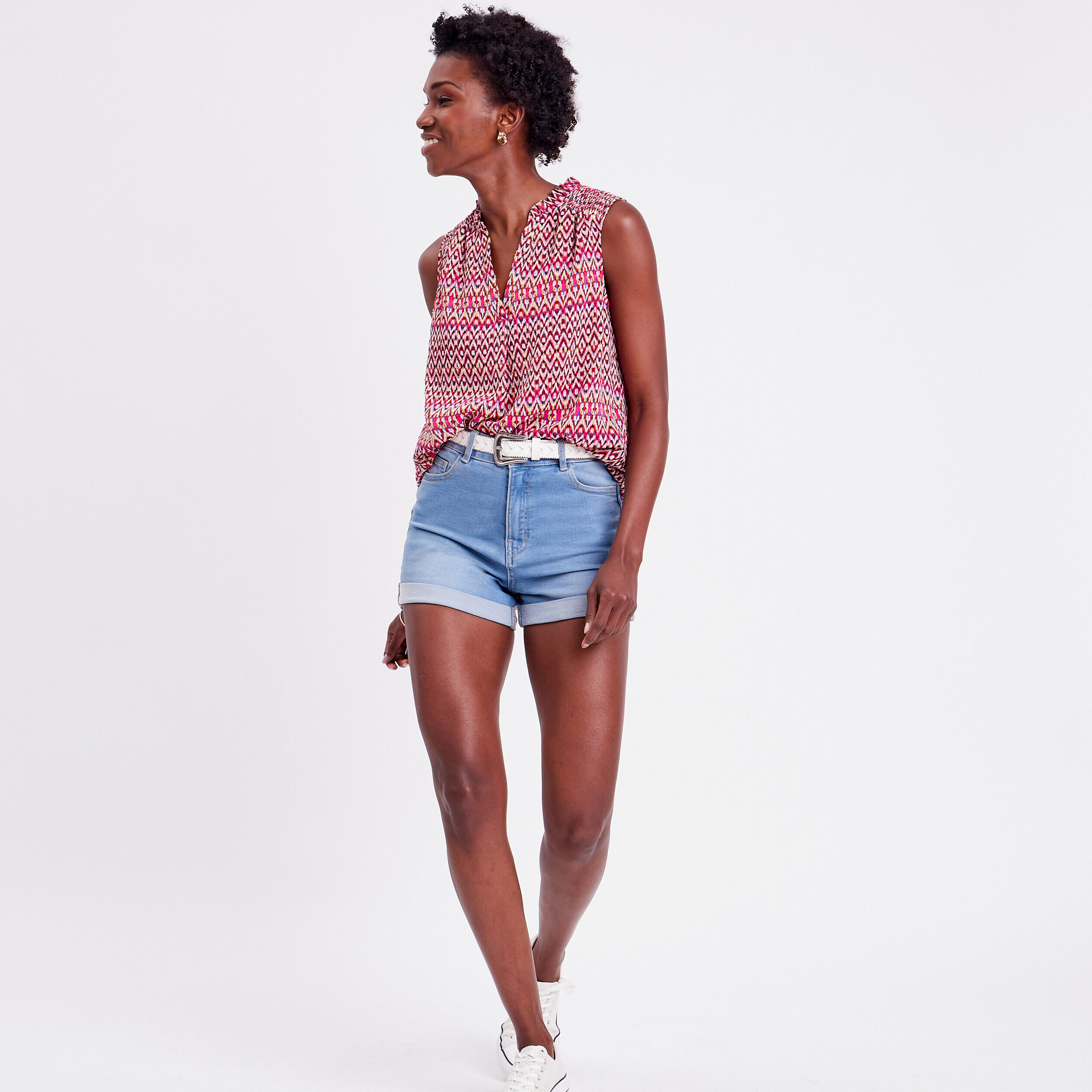 Blouse sans manches rose femme | Cache Cache