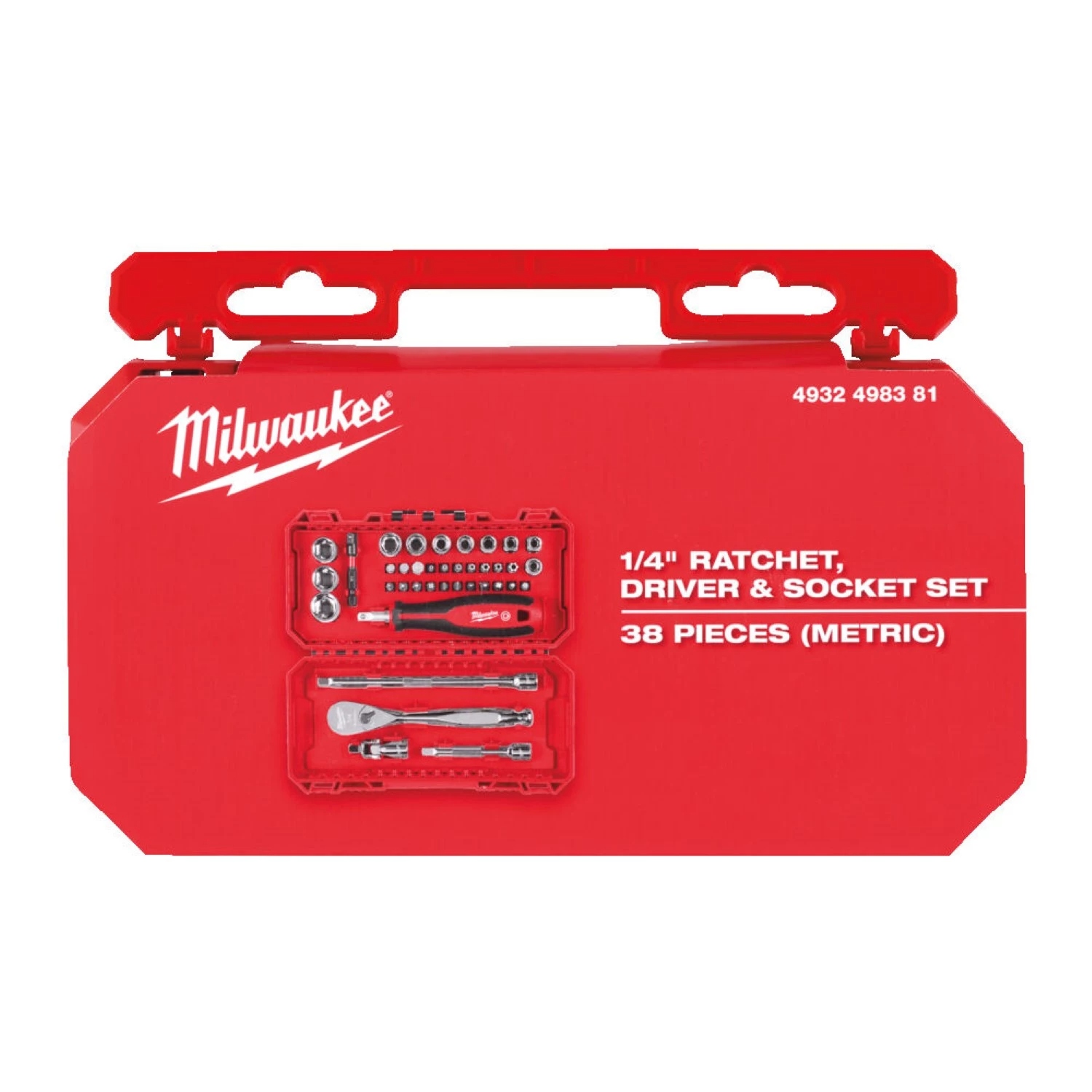 Αξεσουάρ Milwaukee 4932498381 4932498381 Σετ κλειδιών υποδοχής 38 τεμαχίων 1/4