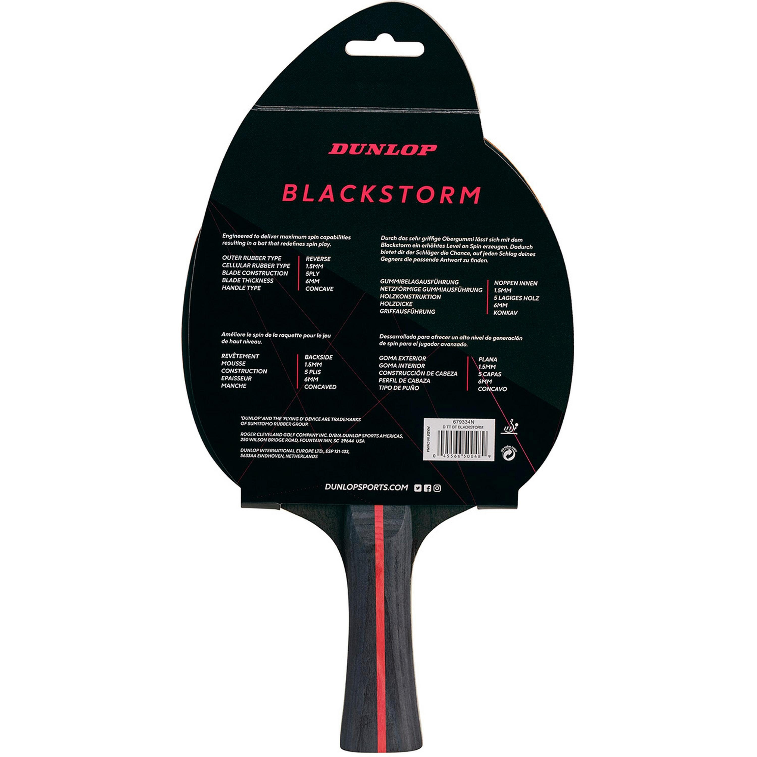 Dunlop Tischtennisschläger BLACKSTORM