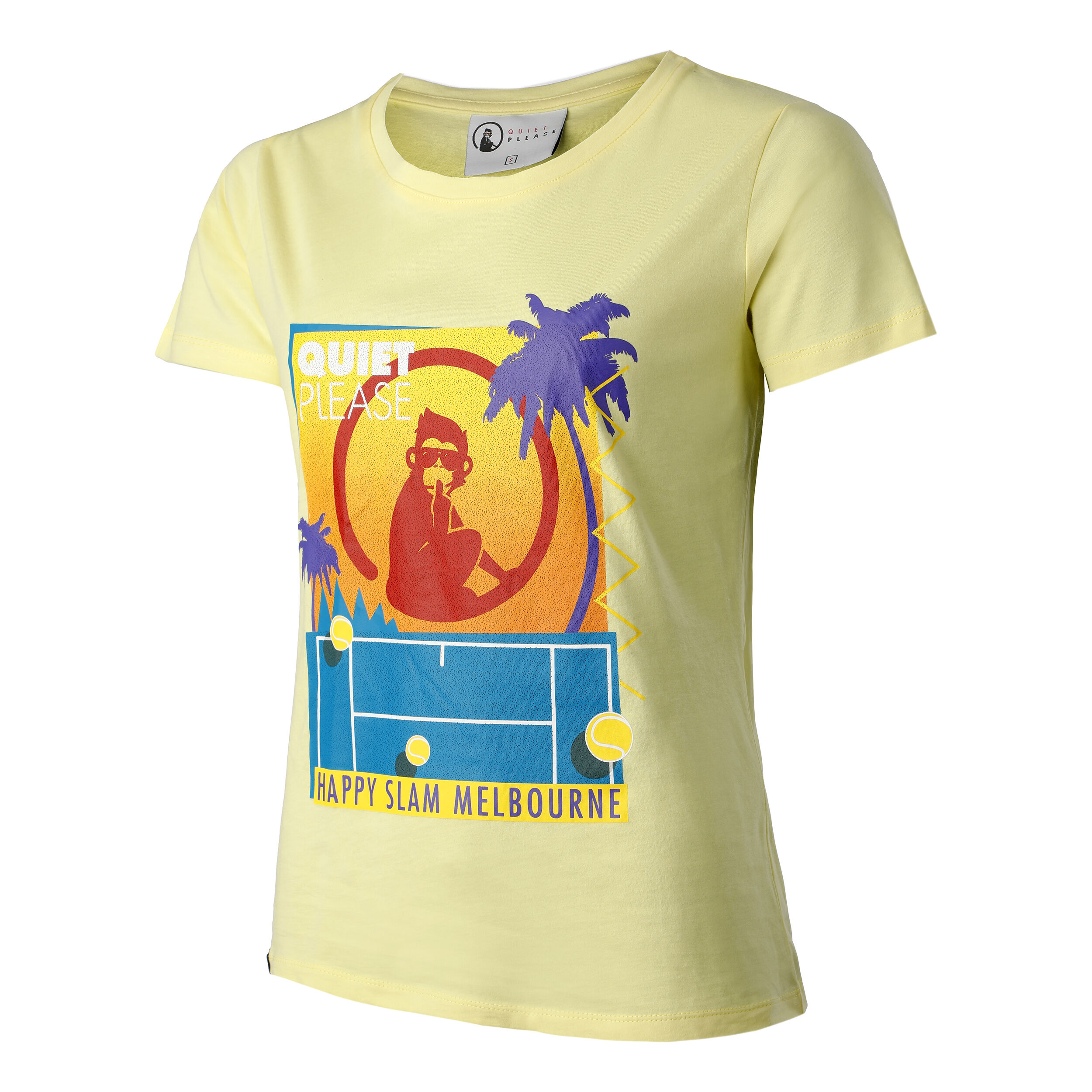 Happy Slam T-Shirt Damen - Gelb, Mehrfarbig