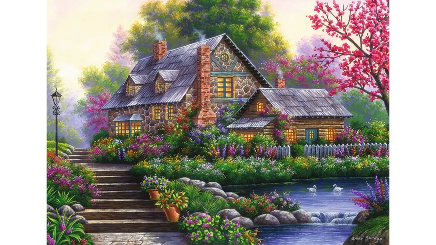 Ravensburger Puzzle - Romantisches Cottage, 1000 Teile