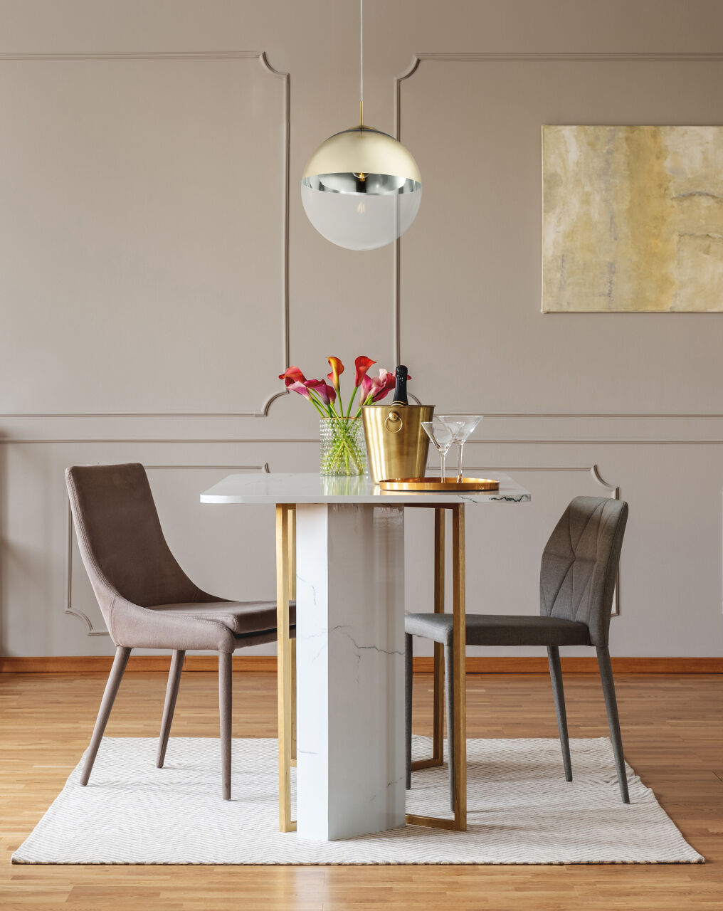 Globo Lighting - VARUS - Hängeleuchte Metall goldfarben, 1x E27