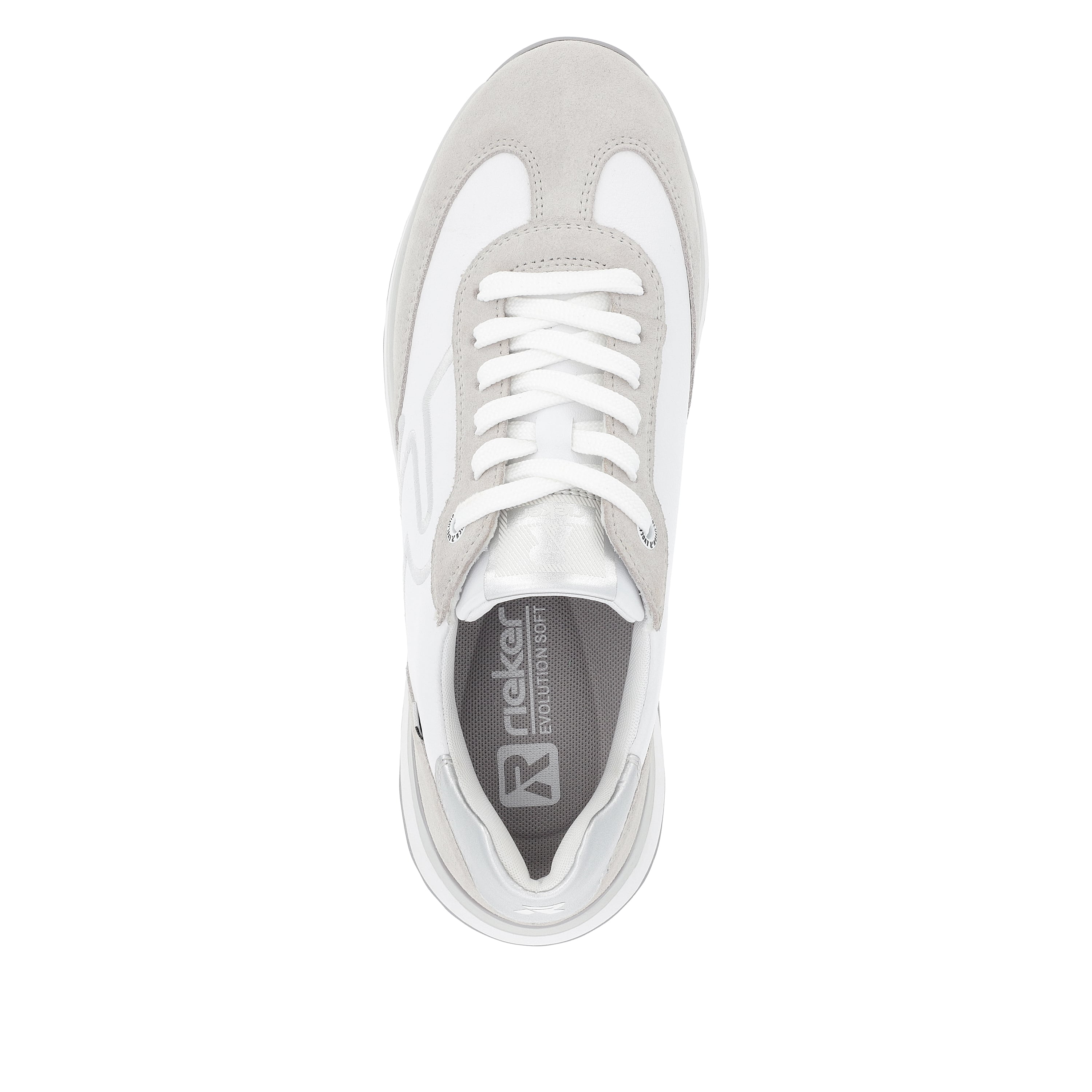 Rieker Damen Sneaker Low pearl-white clay-beige