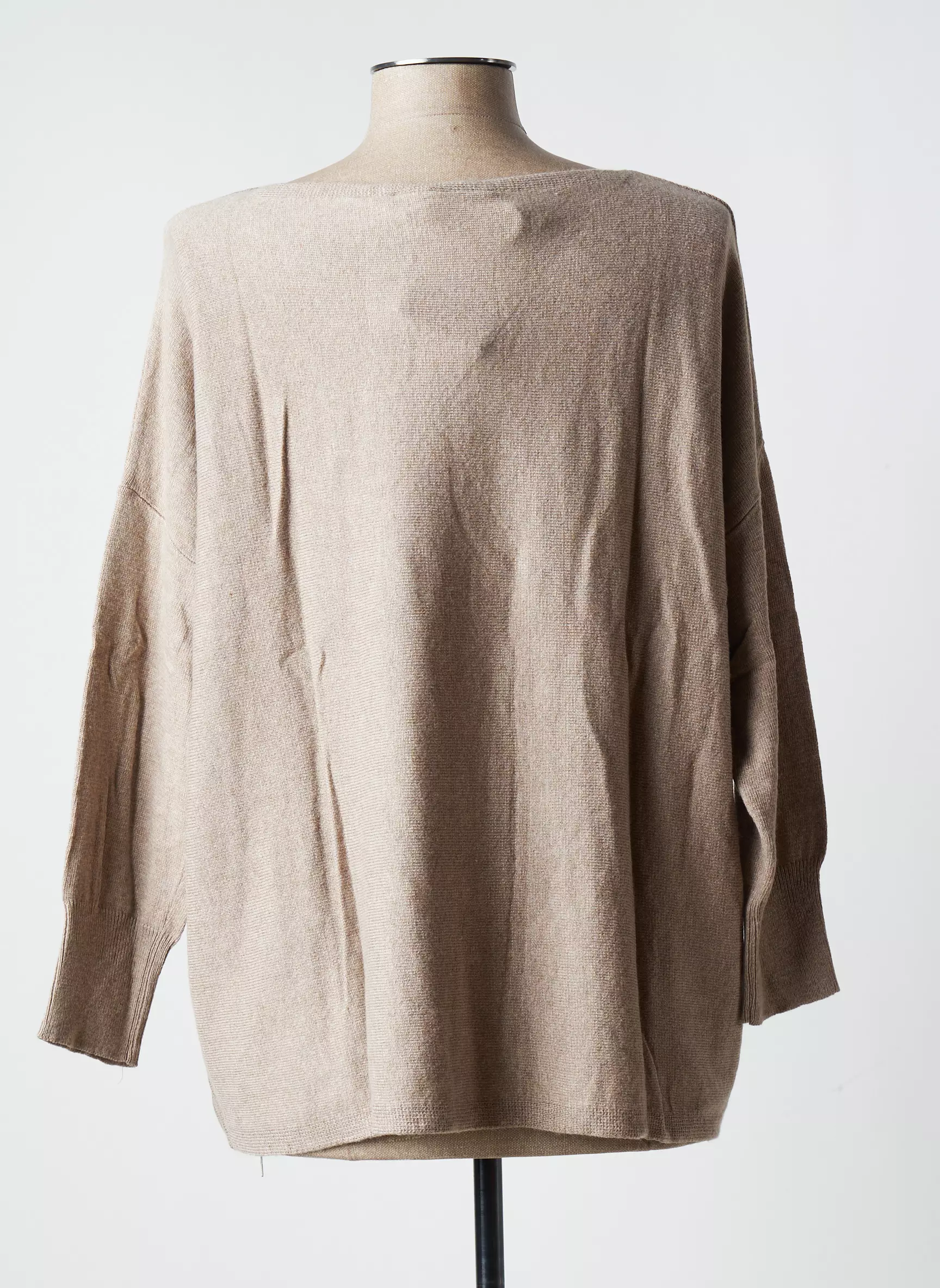 Blanc Boheme Pulls Femme couleur marron