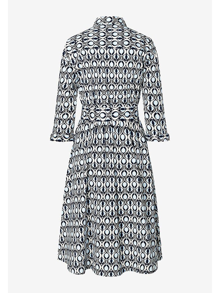 More & More Kleid in Dunkelblau/ Weiß/ Hellblau günstig kaufen