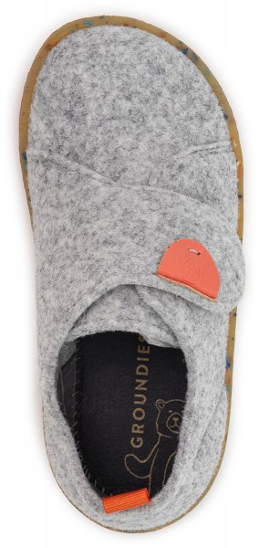 Groundies Kids ~ Blokhus Hausschuh GK2 ~ Grey/Orange