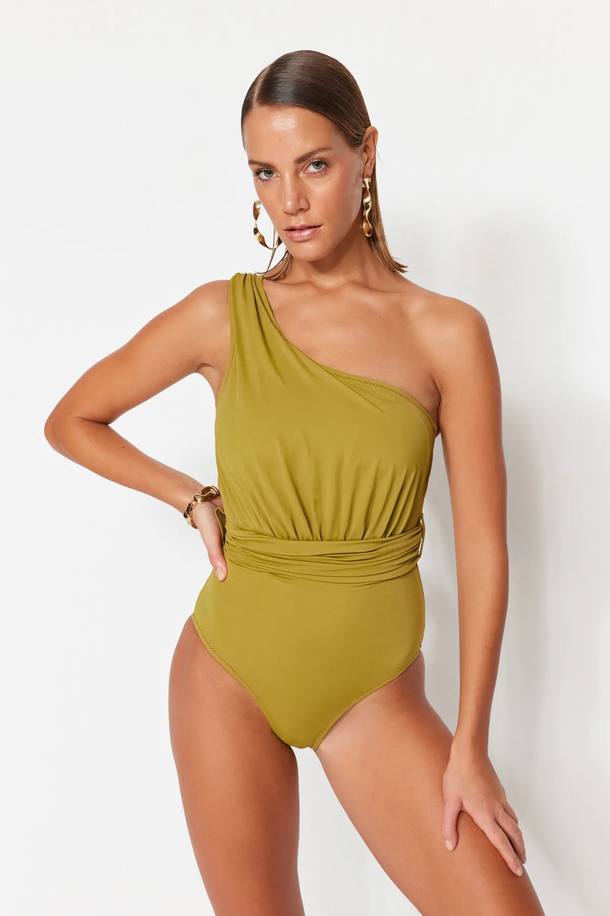 Trendyol Collection  Badeanzug - Grün - Unifarben