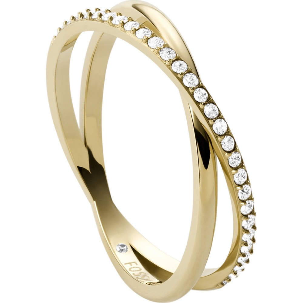 Fossil Bague pour femme Acier inoxydable or Bague