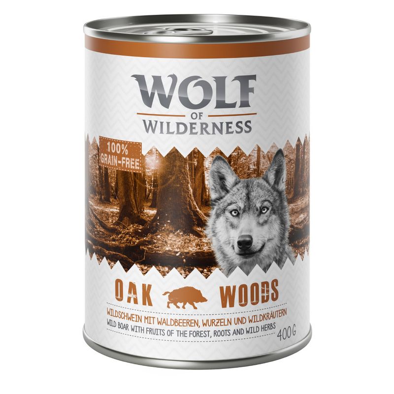 Wolf of Wilderness 12 kg Trockenfutter + 6 x 400 g Nassfutter