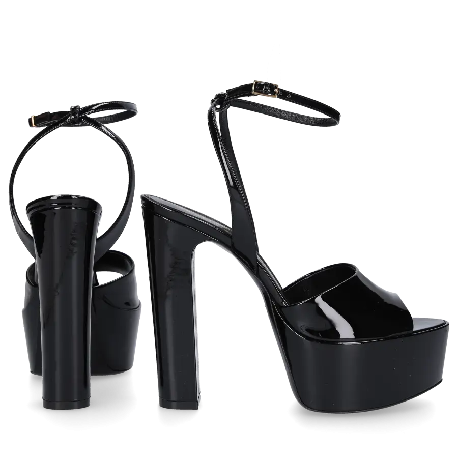 Saint Laurent - Sandalen SEXY 95 Lackleder - schwarz