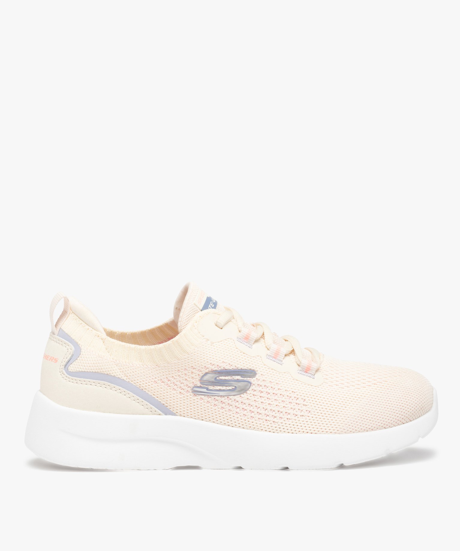 Baskets femme unies légères à lacets - Skechers beige | GEMO