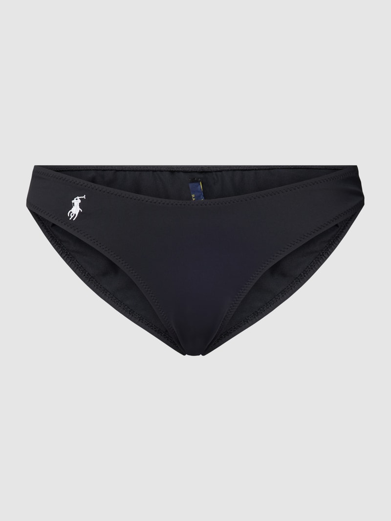 Bikini-Hose mit Label-Stitching Modell 'BLAKE SCOOP HIPSTER' in schwarz