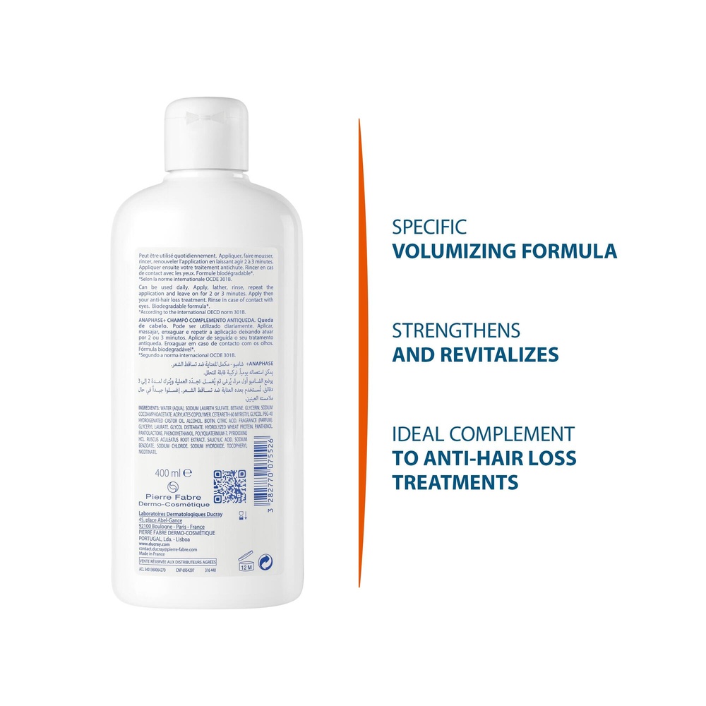 Ducray Anaphase+ Shampoing  complément anti-chu te 400 ml Shampooing