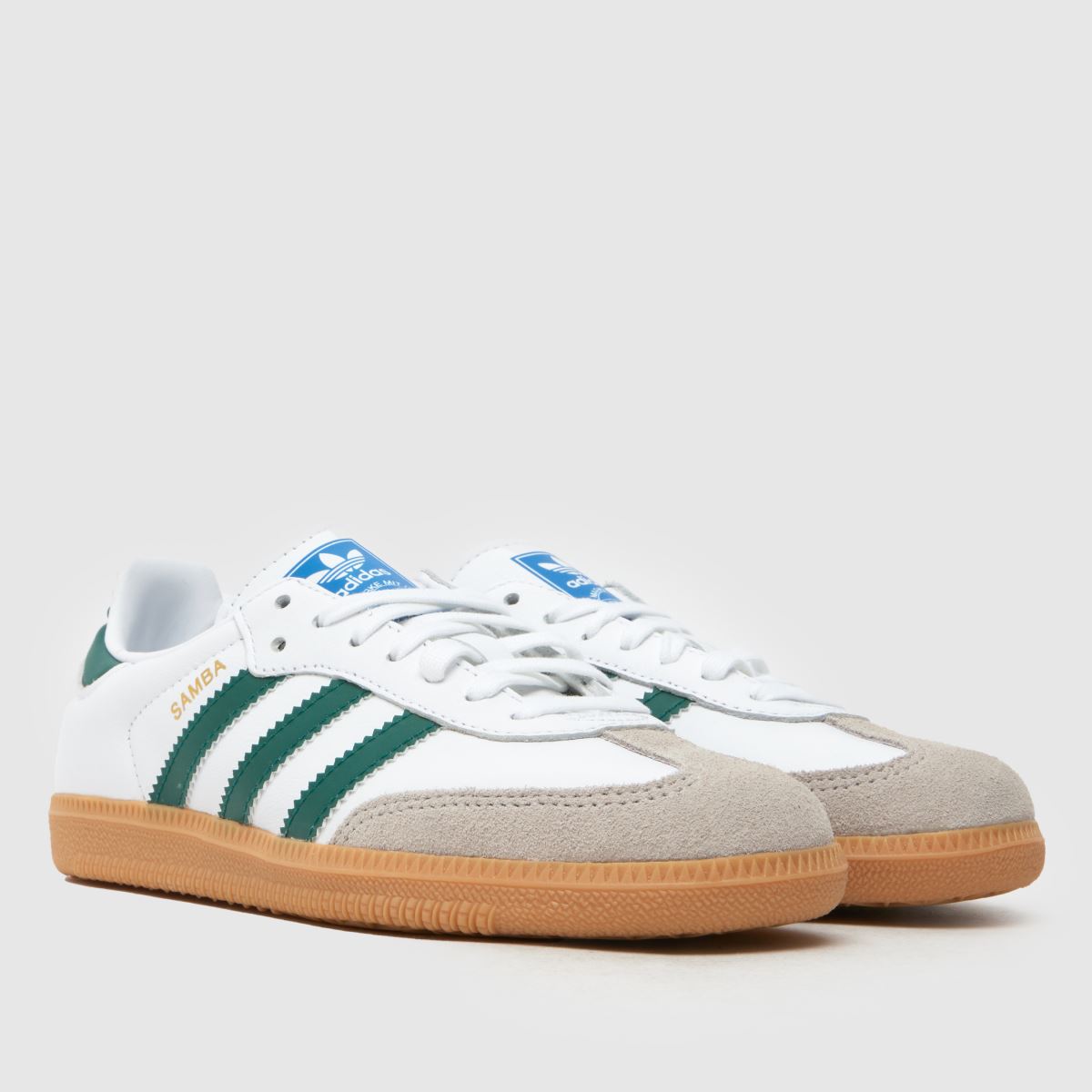 Bílozelené chlapecké tenisky adidas Samba og pro mládež