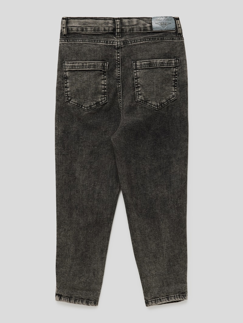 Jeans im Used-Look in schwarz