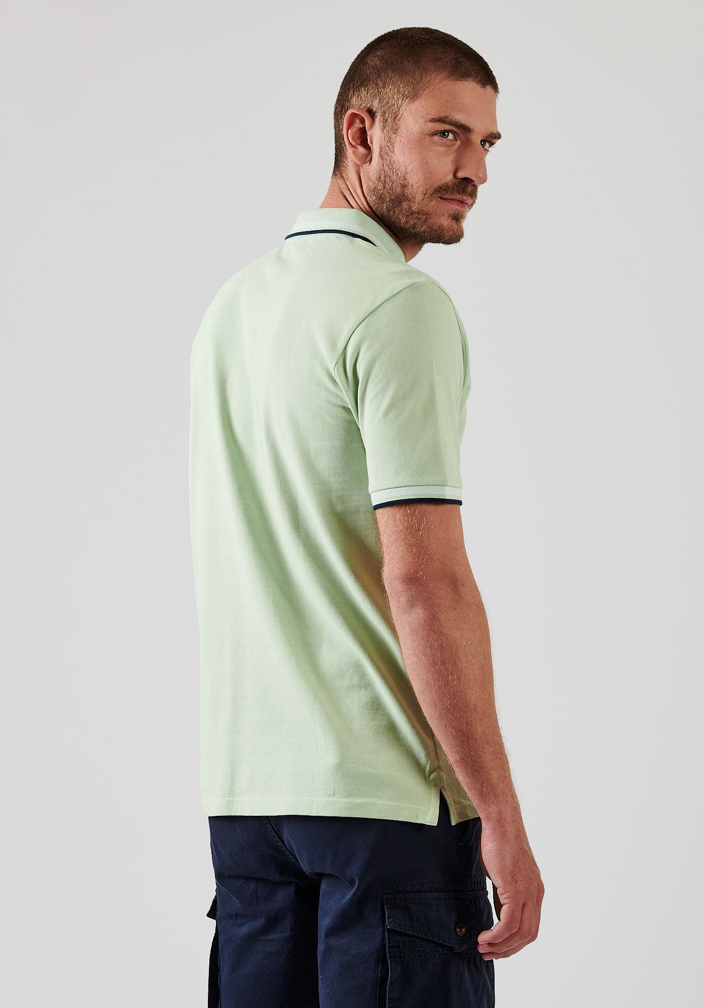 RAYOC  Polo vert homme 100% coton bio