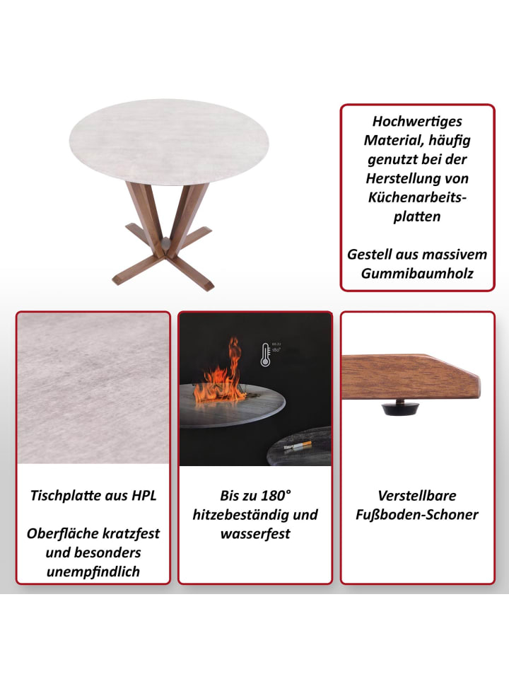 MCW Bistrotisch M56 Massiv-Holz HPL Laminat Melamin günstig kaufen onesize