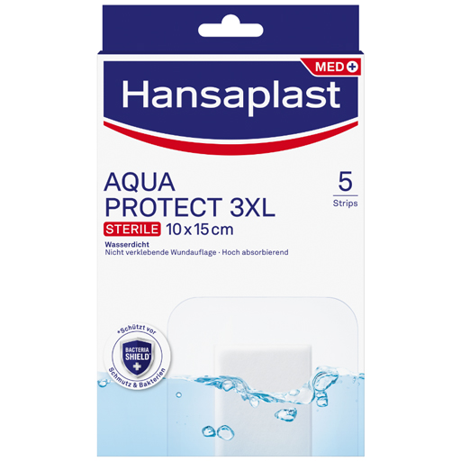 HANSAPLAST Aqua Protect Wundverb.steril 10x15 cm  5 St  Pflaster