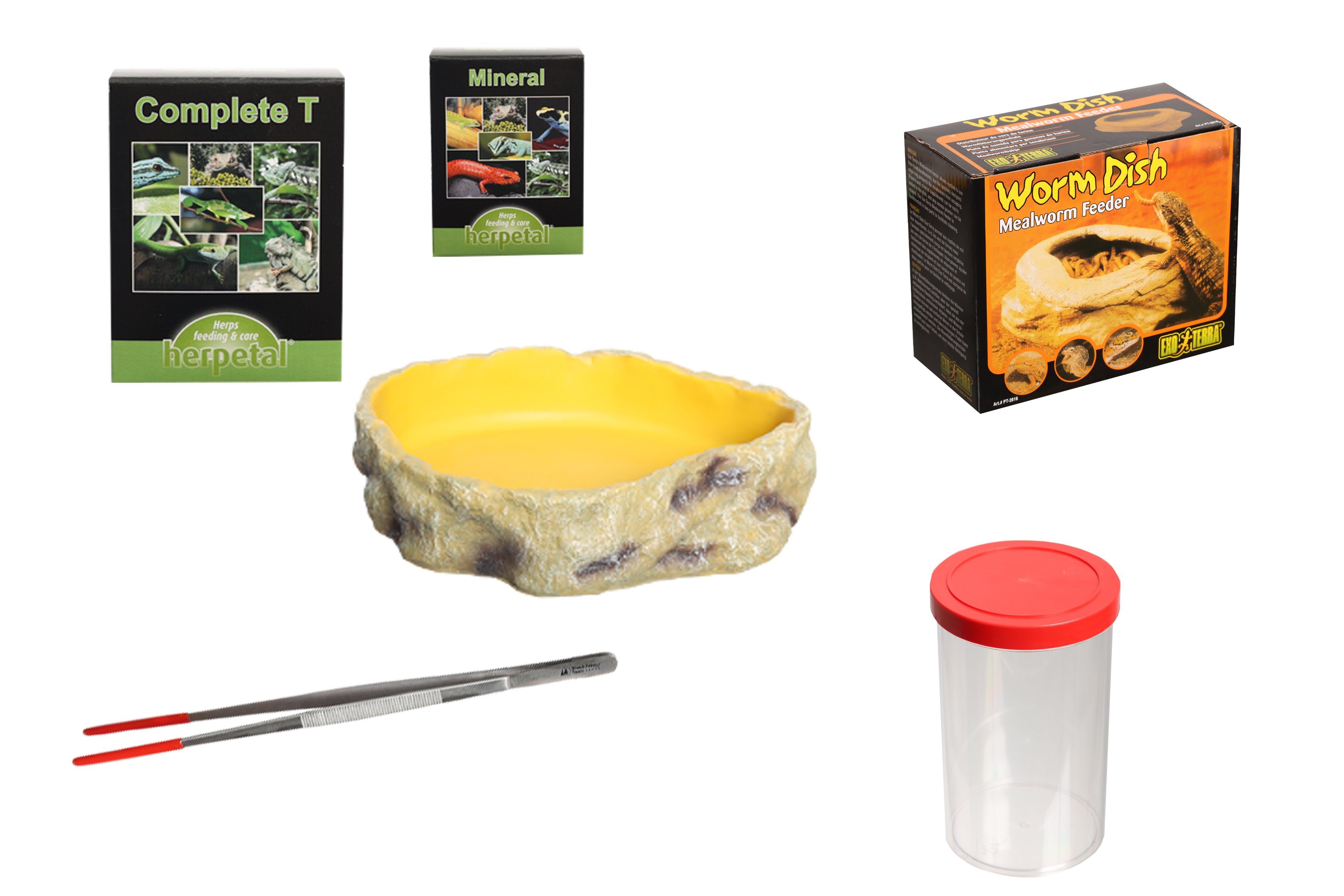 M&S Reptilien Terrarium LEOPARDGECKO Ernährungsset inkl. Vitaminpräparate und Zubehör