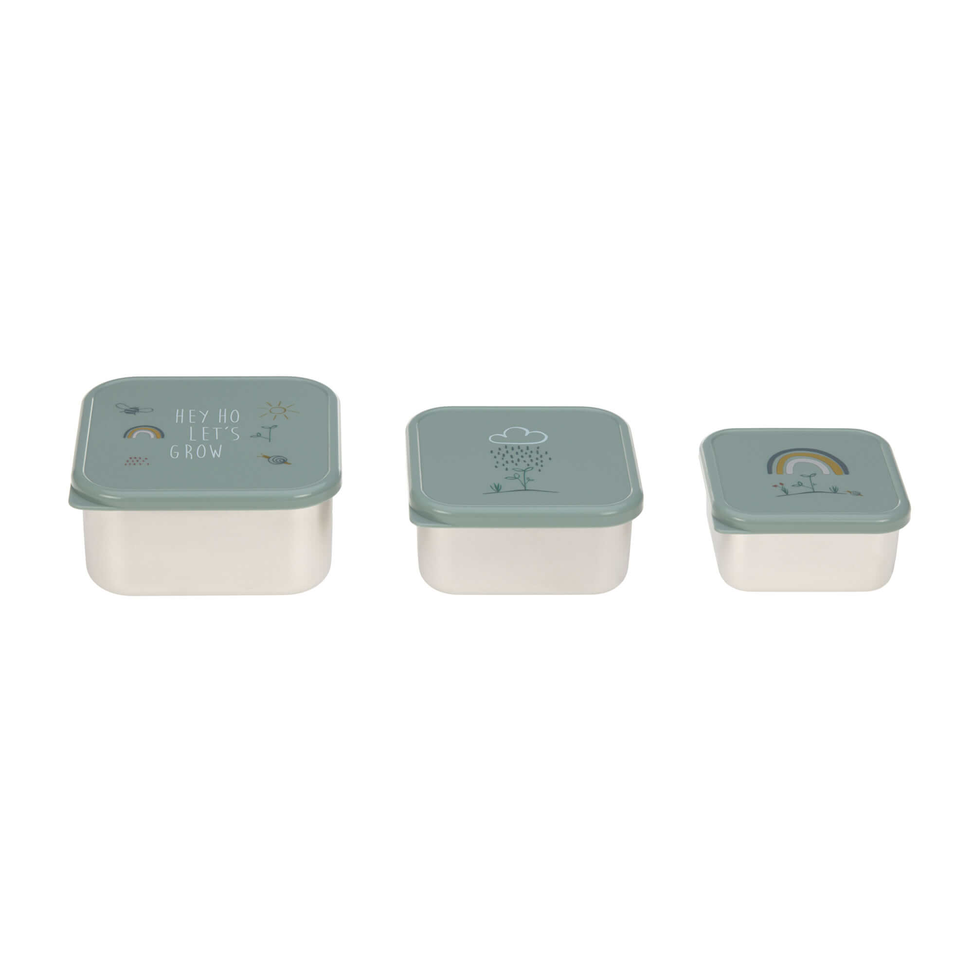 Snackbox Kinder (3er Set) - Edelstahl Brotdose, Garden Explorer