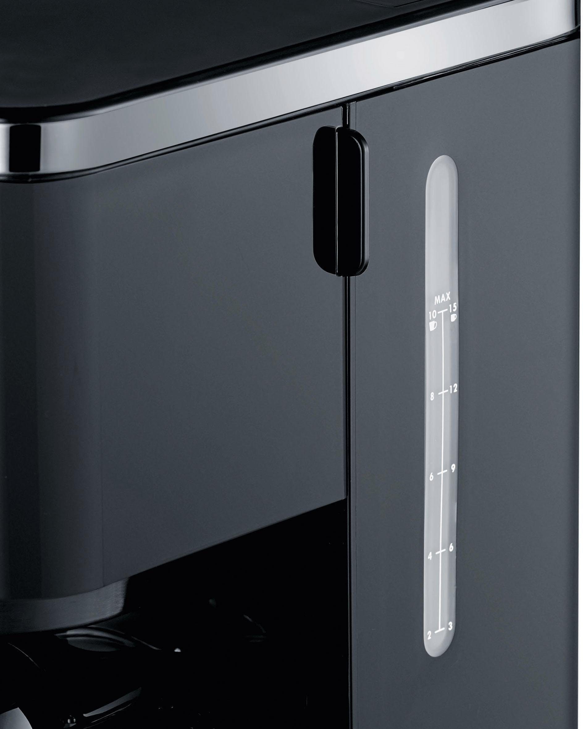 Graef Filterkaffeemaschine FK 402, 1,25l Kaffeekanne, Korbfilter 1x4, mit Glaskanne, schwarz