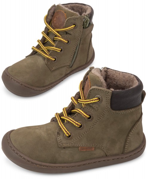 Develab ~ MidCut Schnürschuh Fleece ~ Kaki