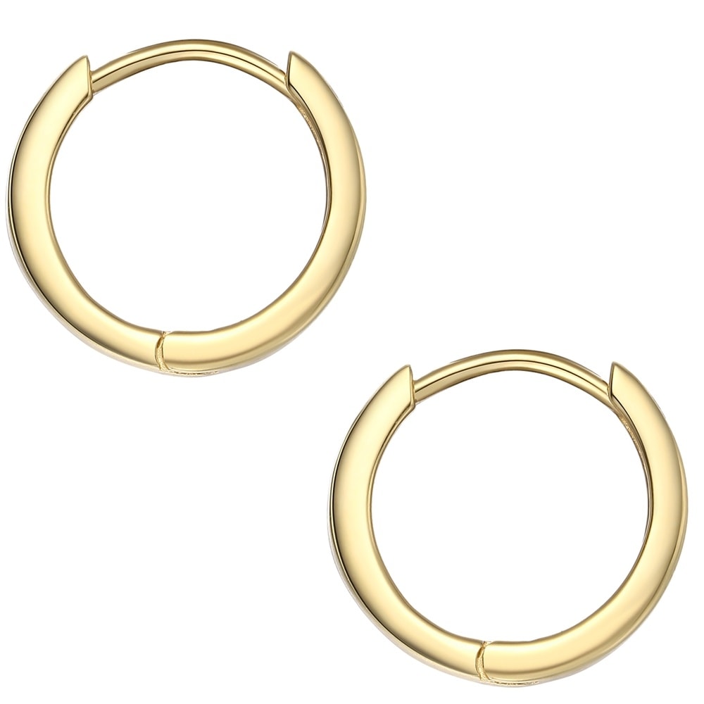 Rafaela Donata Créoles en argent Argent sterling en Or jaune Boucles d'oreilles