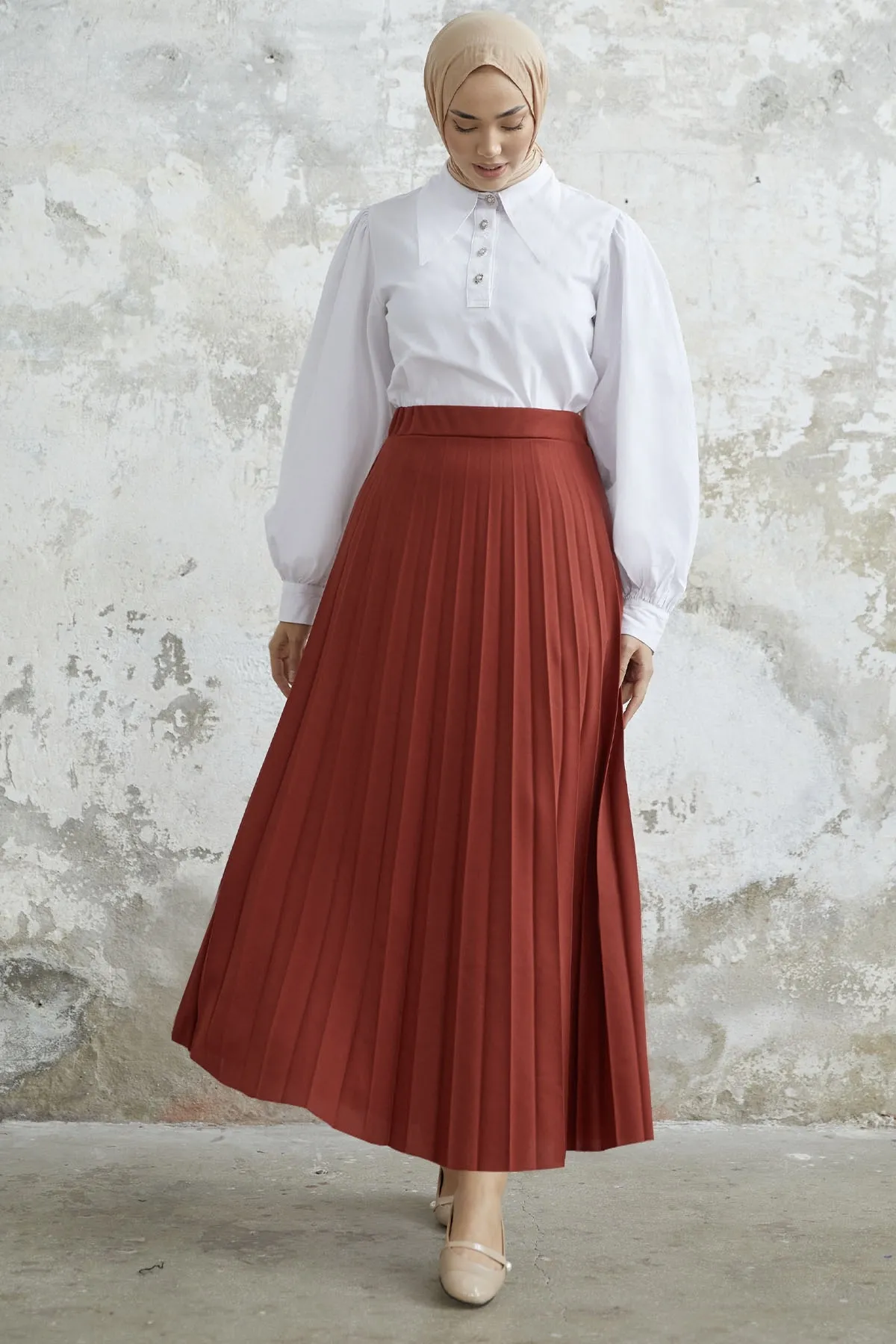 InStyle  Luisa Taillen-elastischer Faltenrock – Kachel