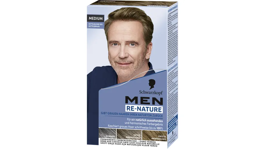 Schwarzkopf Men Re-Nature Naturton 145 ml medium - Mittelblond bis Mittelbraun