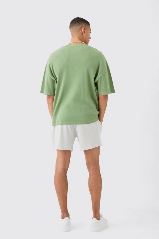 Lockere Shorts in Waffeloptik