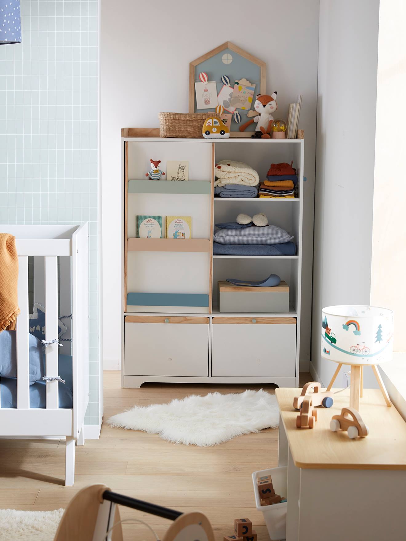Vertbaudet Kinderzimmer Schrank ABC - weiß/natur