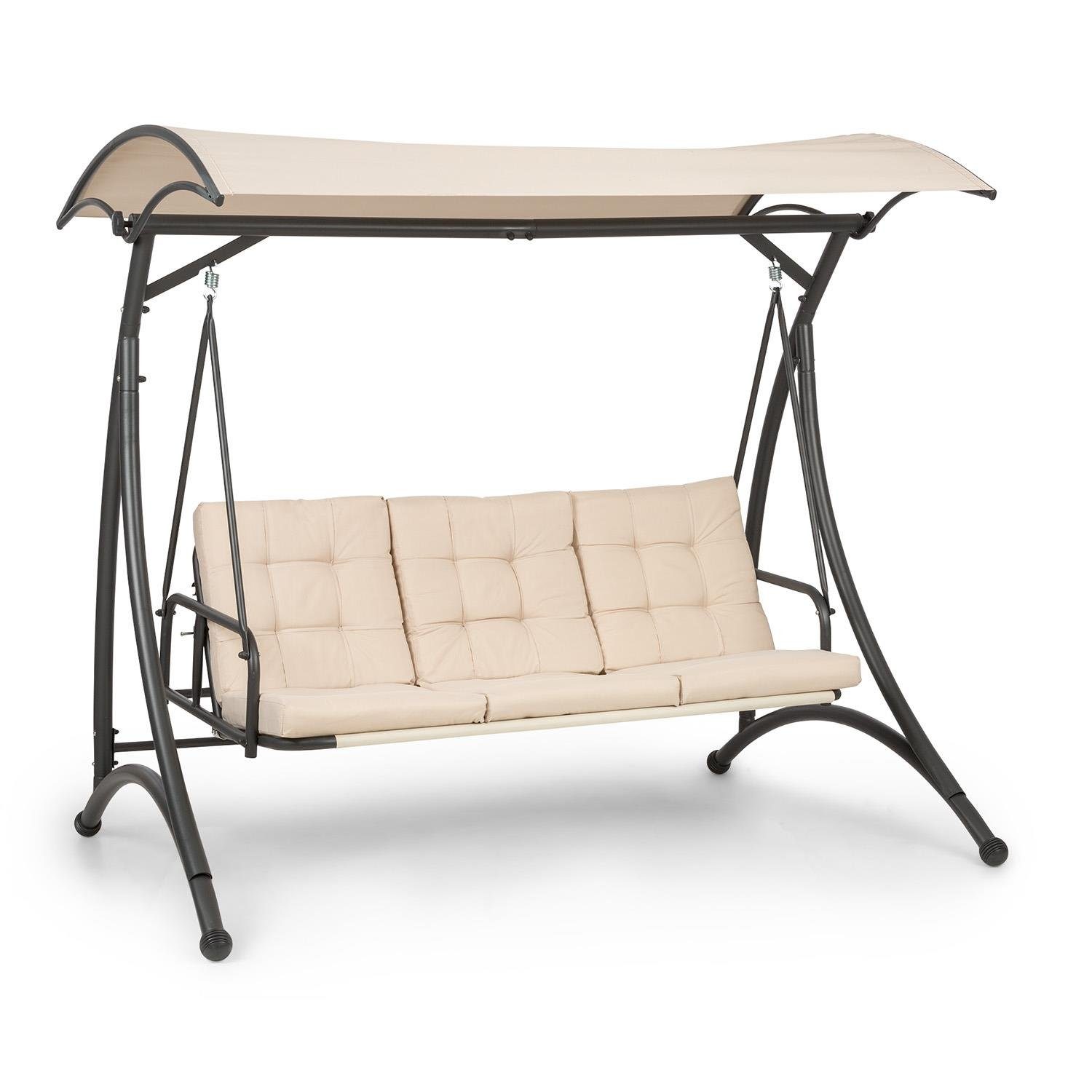 blumfeldt Hollywoodschaukel Marbella, Set, inkl. Auflagen und 3 Sitzpolster; BxTxH: 201,5x133x178 cm