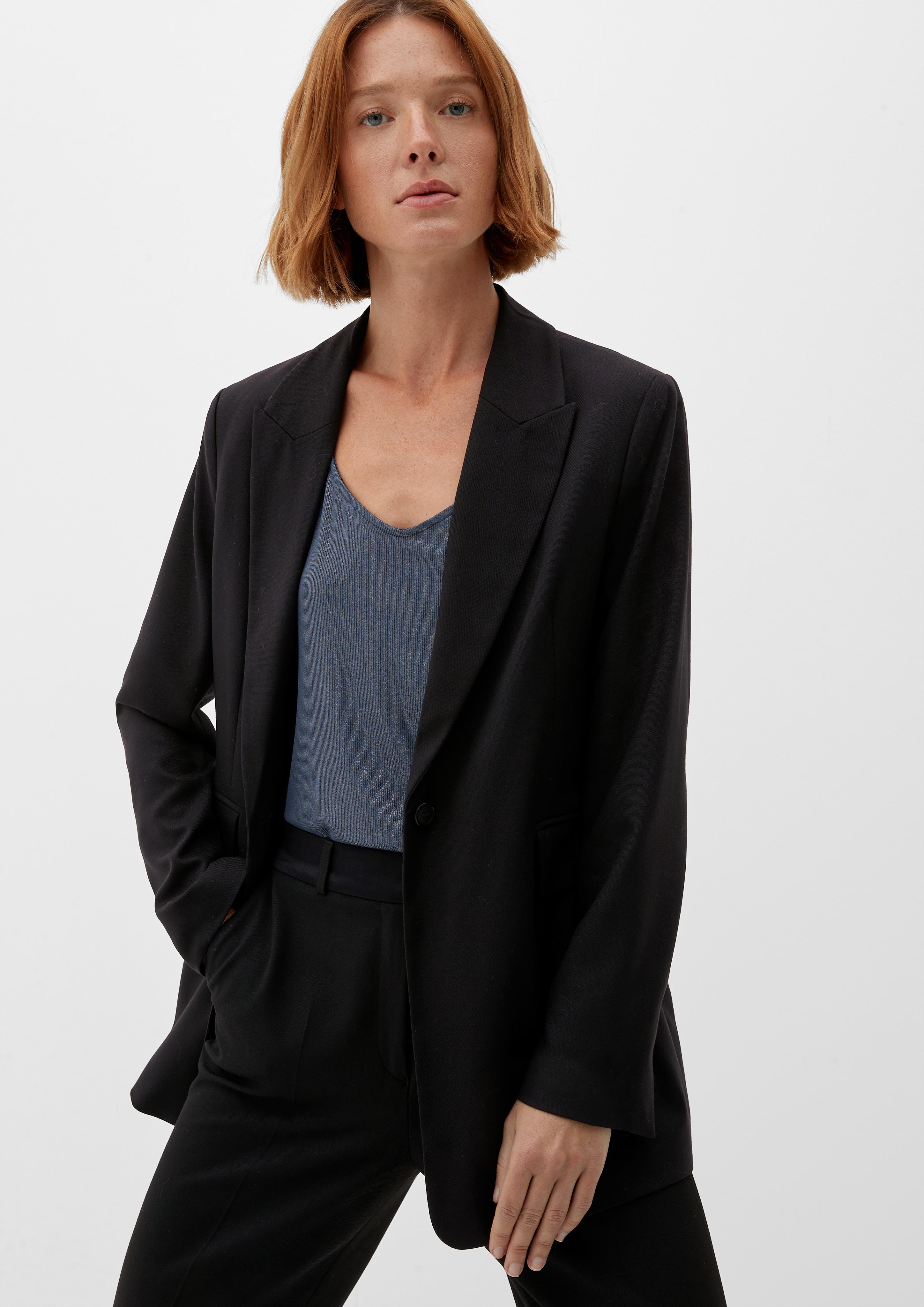 Taillierter Blazer aus Viskosemix  2121935-9999