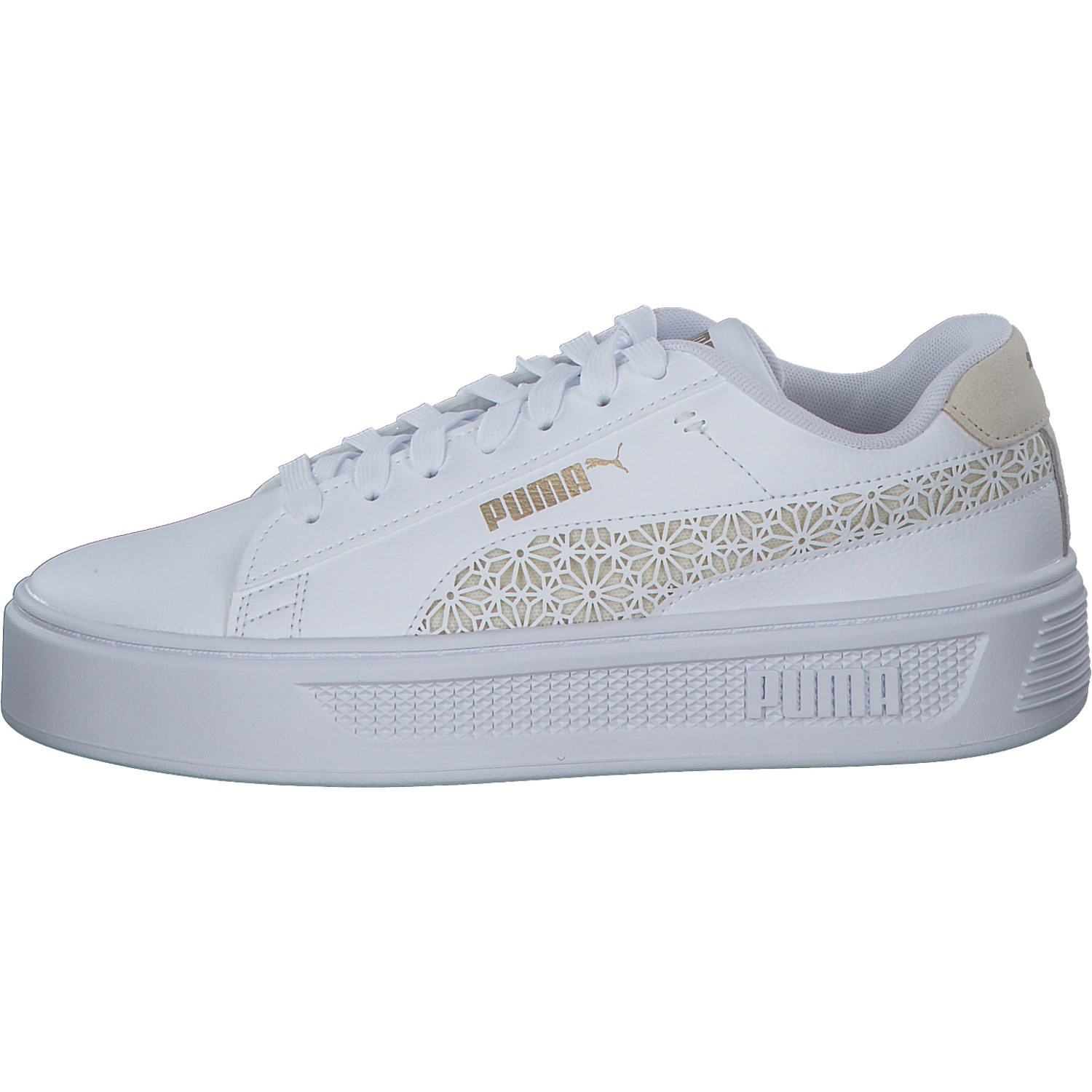 Puma Smash Platform v3 Laser Cut 389403, Schnürschuhe, Damen, white/pris