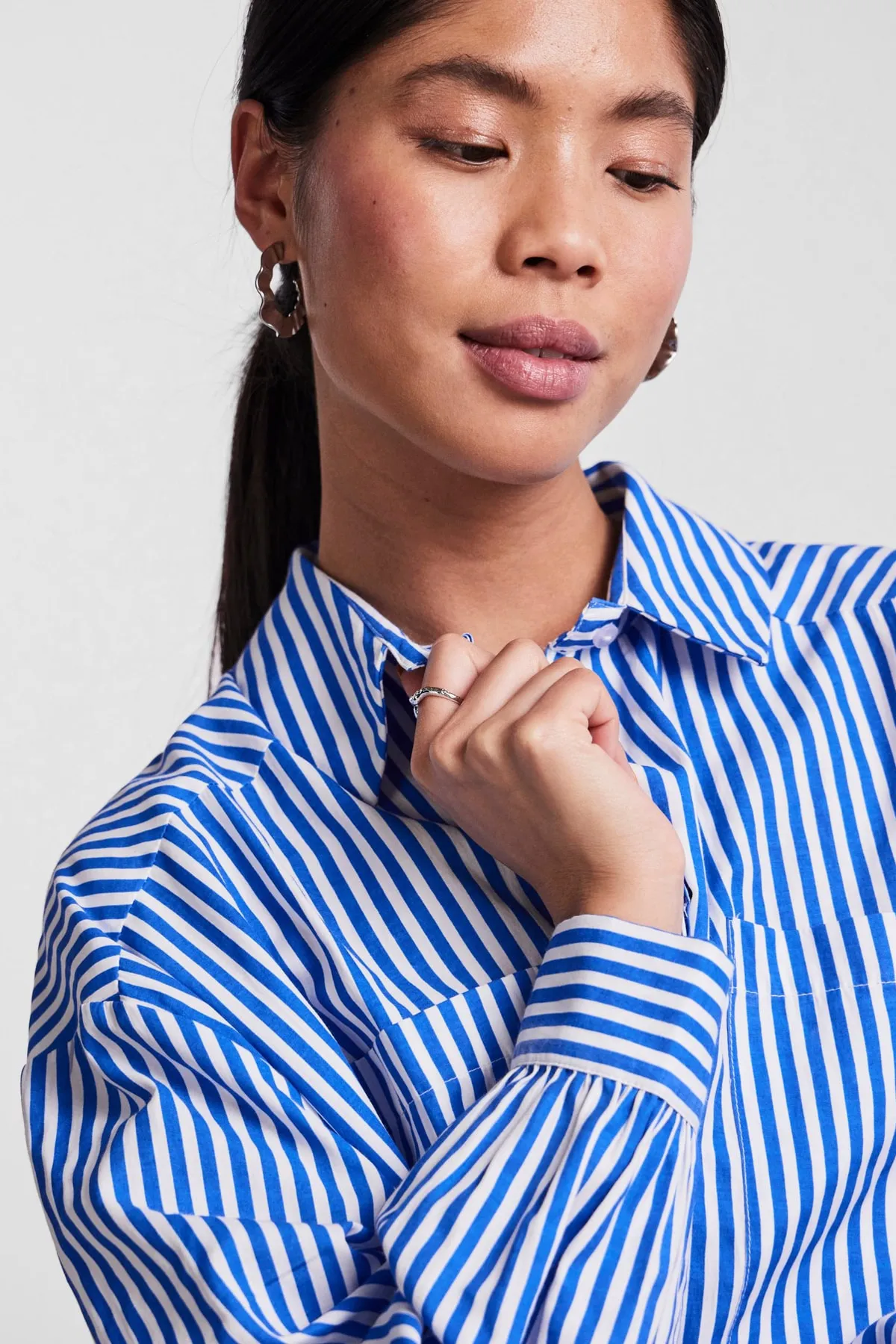 PIECES  Hemd - Weiß - Oversized