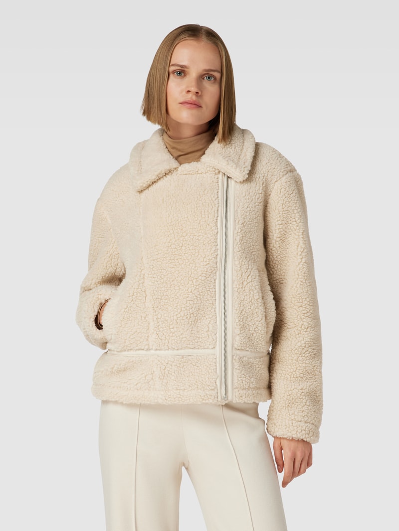 Jacke aus Teddyfell Modell 'NADIA' in offwhite