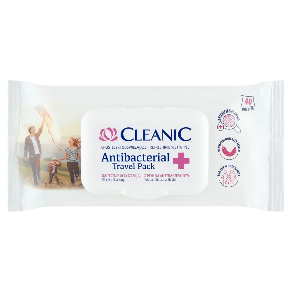 Путни пакет освежавајућих марамица Cleanic
