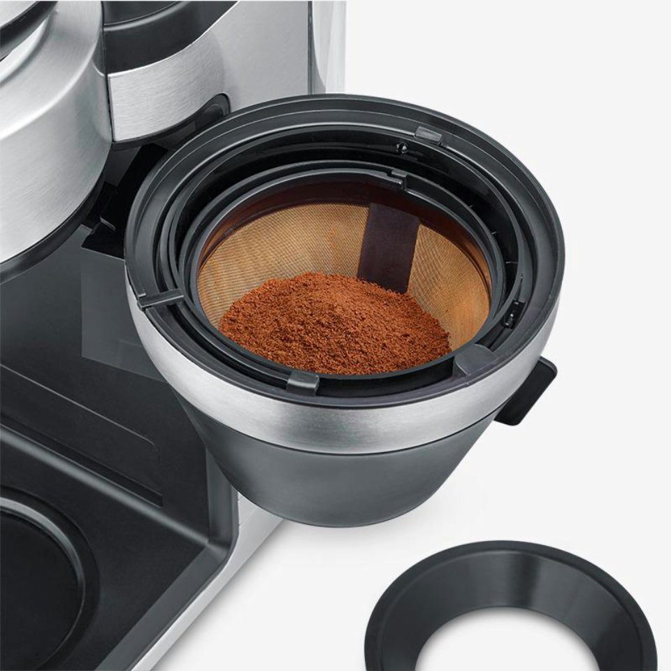 Severin Filterkaffeemaschine KA 4851 FILKA, Goldton-Filter, Edelstahl-Thermoskanne, Warmhaltefunktion, LED-Touch-Display