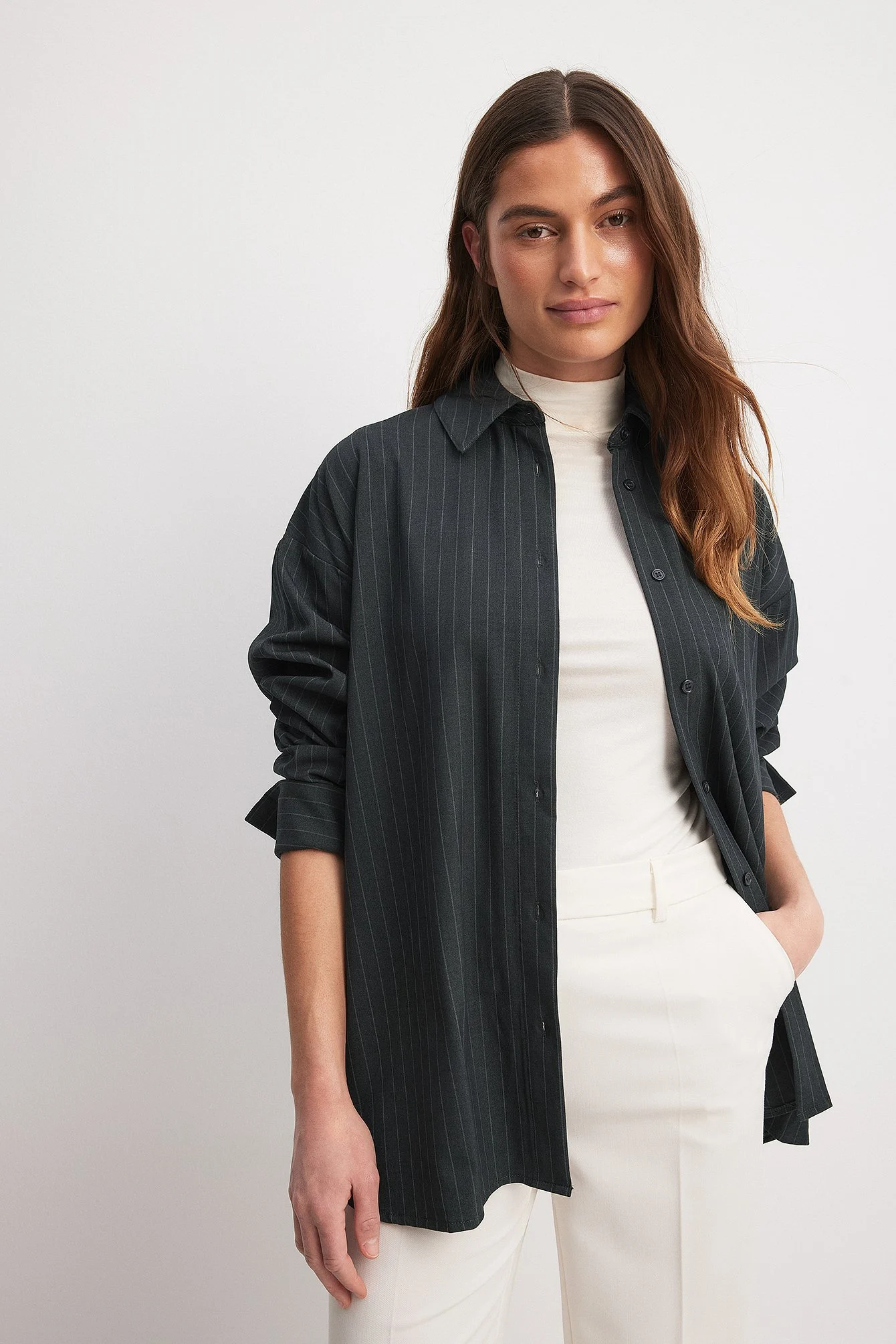 Oversize gestreiftes Hemd