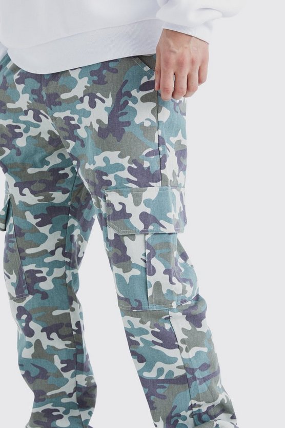 Tall Slim-Fit Camouflage Schlaghose