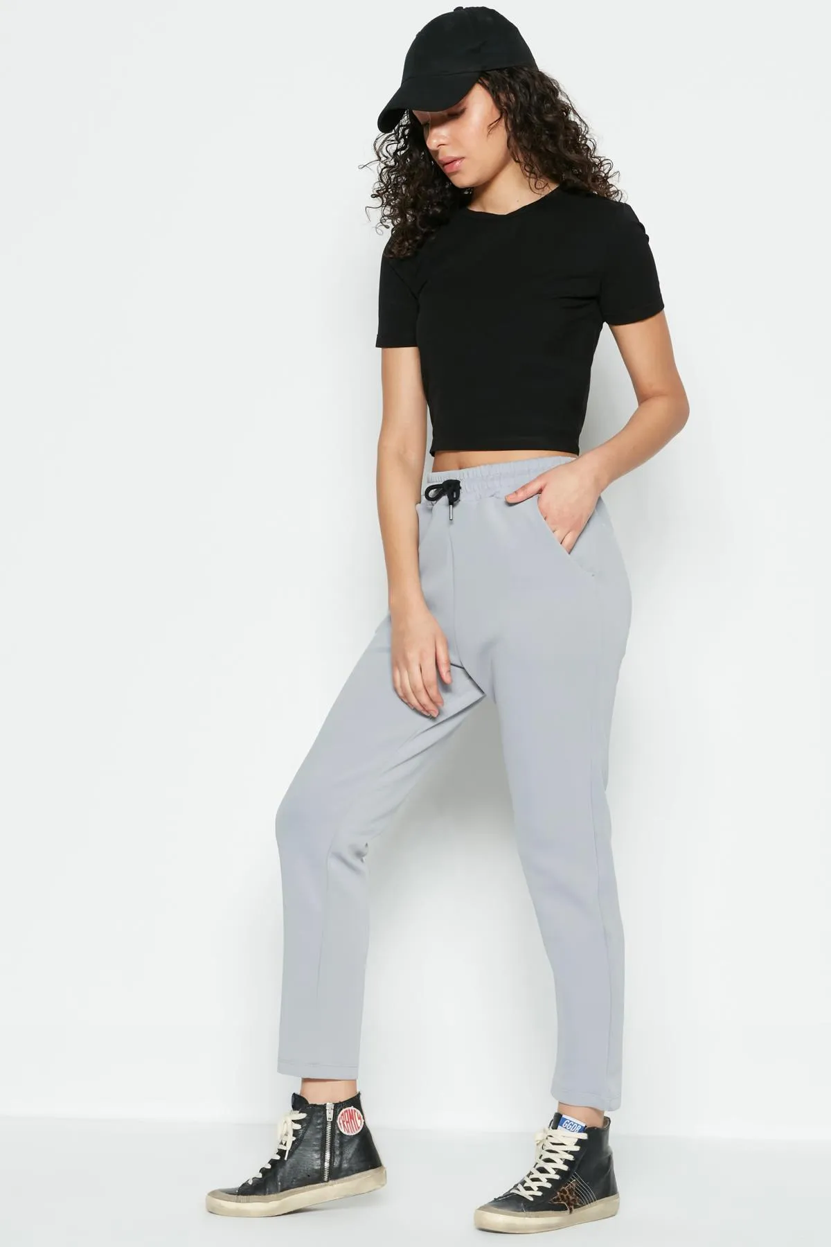 C&City  Jogginghose mit geradem Bein 801 Grau