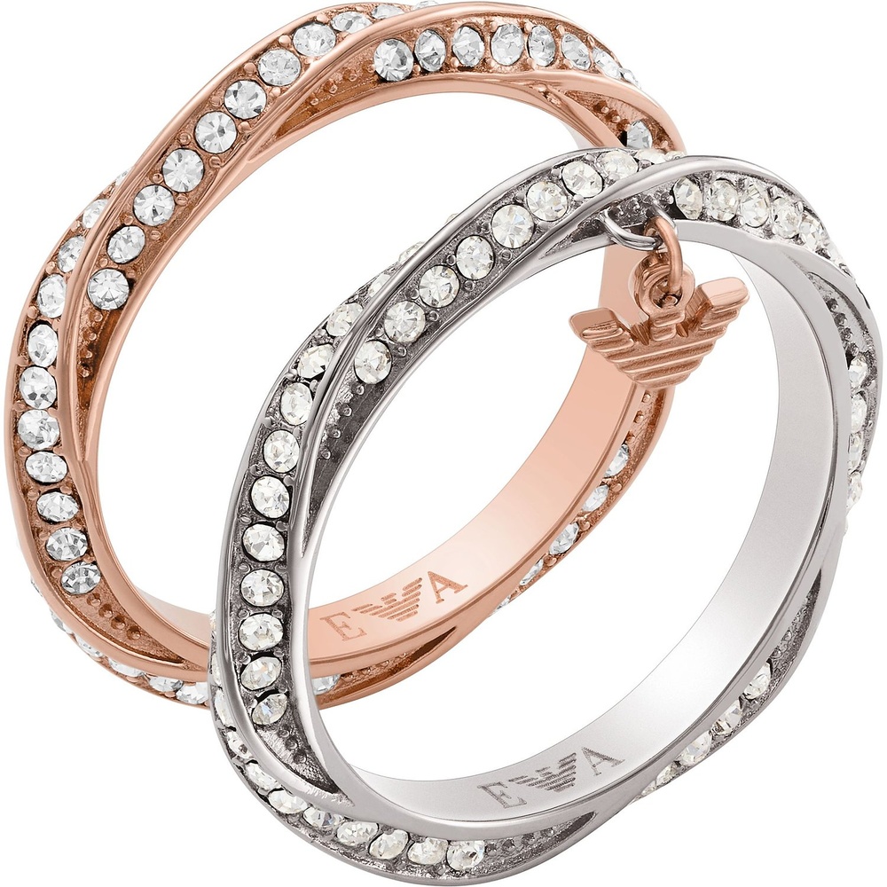 Emporio Armani Bague pour femme Acier inoxydable or rose Bague