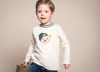 T-Shirt langarm, beige für Jungs