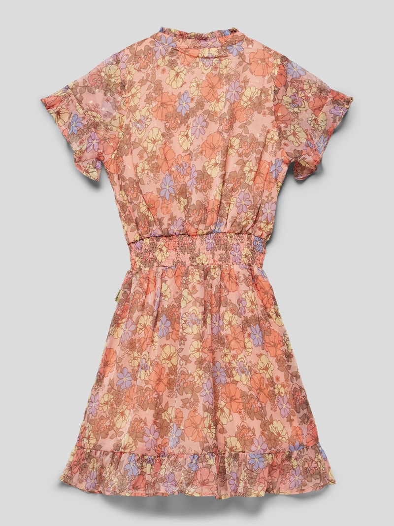 Blusenkleid mit Allover-Muster in orange