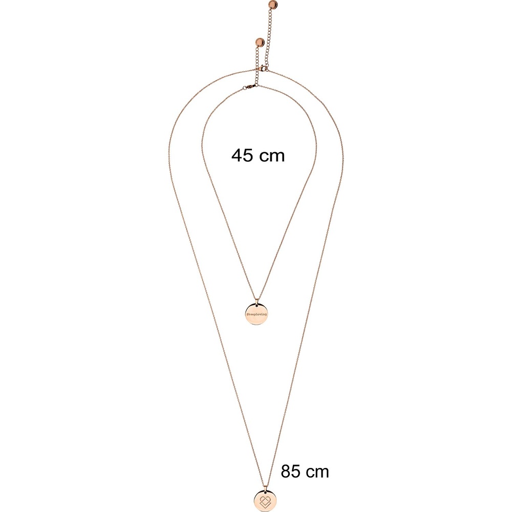 Liebeskind Chaînette Acier inoxydable or rose collier