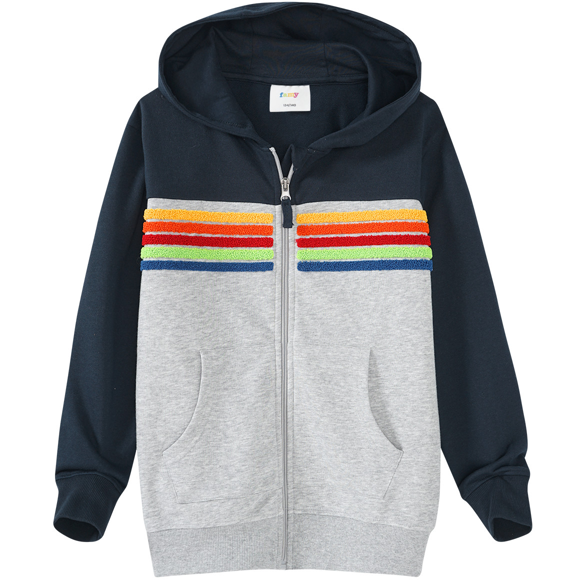 Jungen Sweatjacke mit bunten Streifen