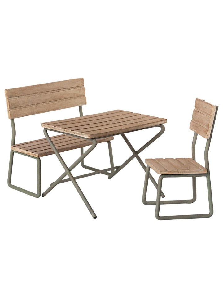 Maileg Maileg Garten Möbel Set mit Tisch Stuhl und Bank 3-teilig günstig kaufen onesize