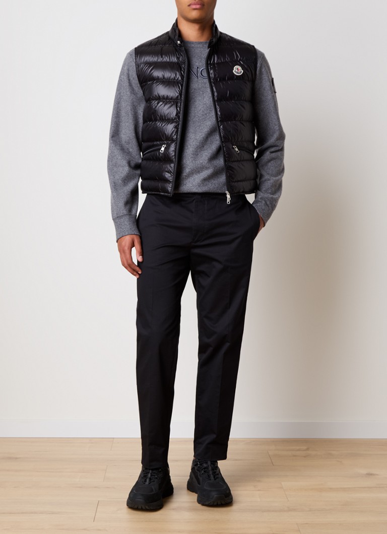 Gilet trapuntato Moncler Gui con imbottitura in piuma e logo