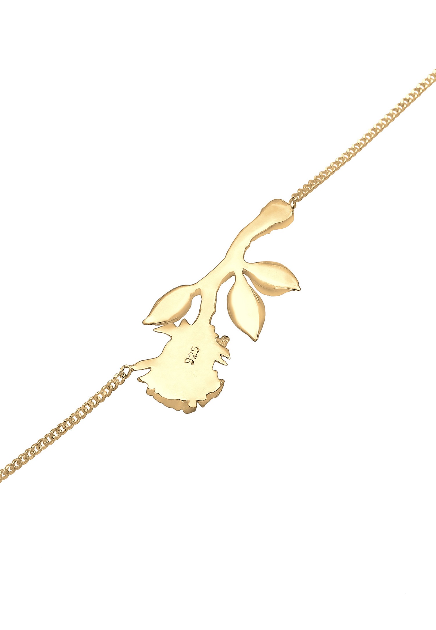 Pulsera con colgante Elli Rose Love para mujer - Plata (925/1000)