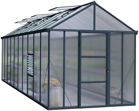 Palram - Canopia Gewächshaus Glory 8x20, BxTxH: 244 x 603 x 268 cm, 10 mm Wandstärke